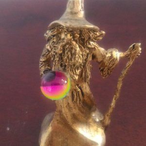 Vintage Pewter Wizard Figurine